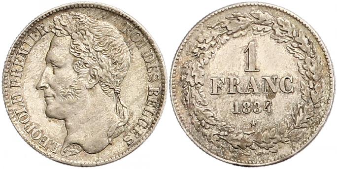 Foto Belgien- Franc 1834