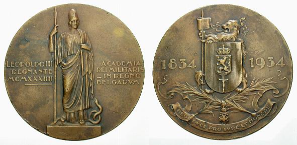 Foto Belgien-Königreich Bronze-Medaille 1934