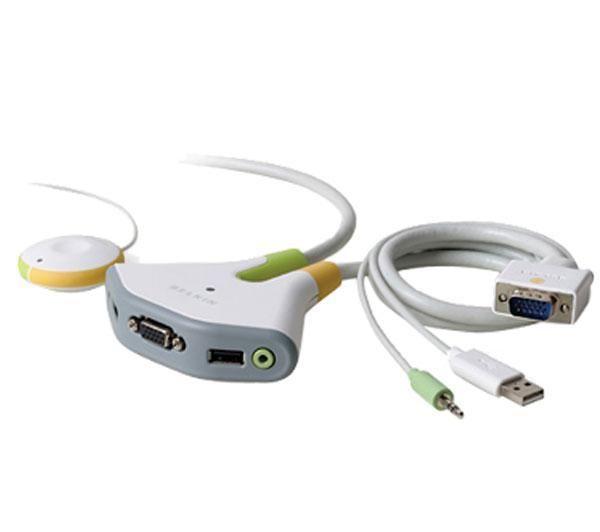 Foto Belkin Switch2 para PC switch 2 puertos USB con audio (F1DG102Uea)