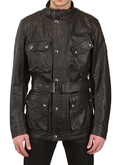 Foto belstaff chaqueta de piel encerada impermeable
