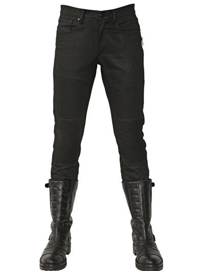 Foto belstaff jeans biker de denim encerado ajustado 17.5cm