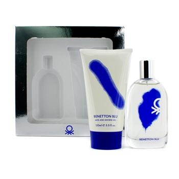 Foto Benetton - Estuche Blu Cobalt: Agua de Colonia Vap. 100ml/3.3oz + Gel de Baño y Ducha 150ml/5oz - 2pcs; perfume / fragrance for men