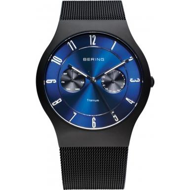 Foto Bering Time Mens Blue Multifunction Watch Model Number:11939-078