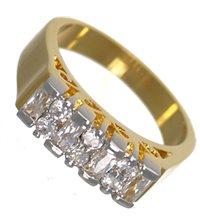 Foto Berkeley oro rodiado cubic zirconio anillo tamaño vestido n