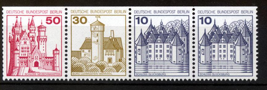 Foto Berlin 4 Werte, 10 Pf bis 50 Pf 1977