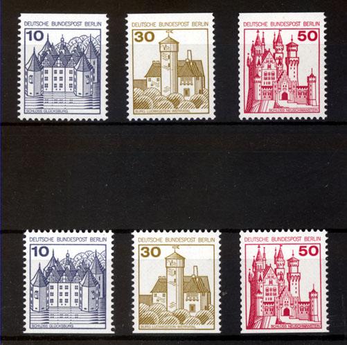 Foto Berlin 6 Werte, 10 Pf bis 50 Pf 1977