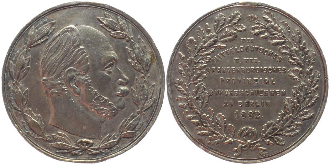 Foto Berlin Versilb Br -Medaille 1882 a