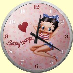 Foto Betty Boop Pink Heart Wall Clock