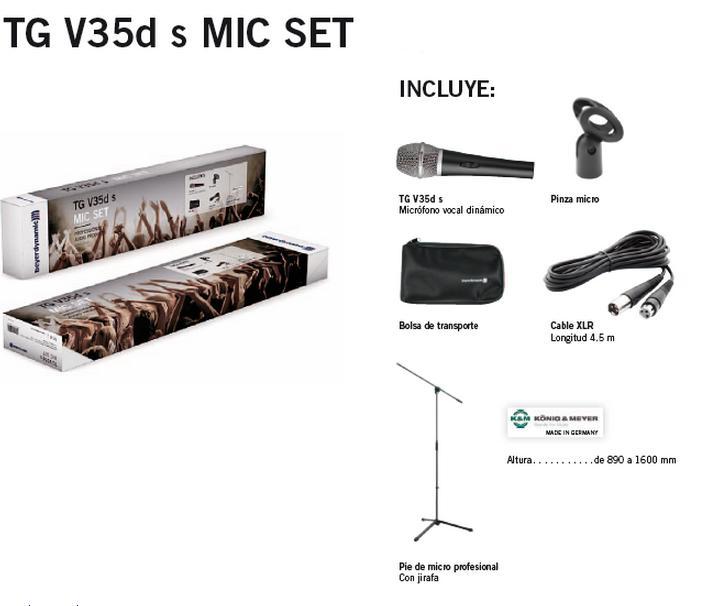 Foto BEYERDYNAMIC TG 35D S MIC SET Set Microphone Cable Xlr V35ds Tg