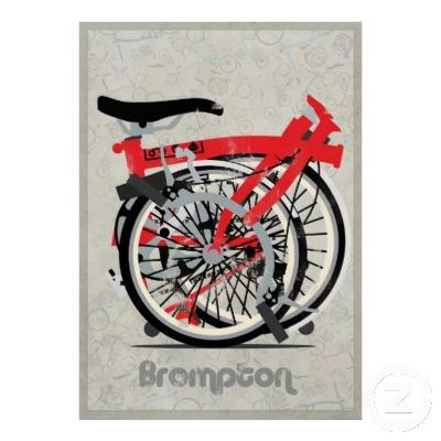 Foto Bicicleta de Brompton doblada Impresiones