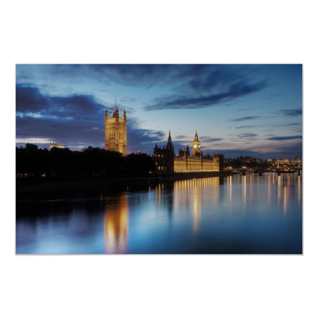Foto Big Ben y palacio de Westminster en la noche Impresiones