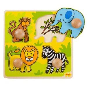 Foto Bigjigs Childrens Wooden Toys My First Peg Puzzle SAFARI