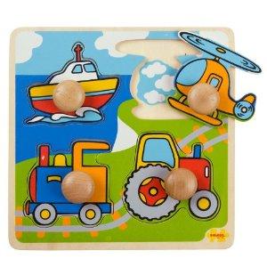 Foto Bigjigs Childrens Wooden Toys My First Peg Puzzle TRANSPORT