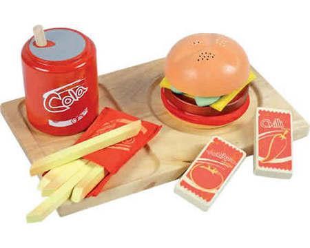 Foto BIGJIGS Fast Food Meal Wooden Toy