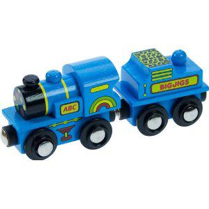 Foto Bigjigs Toy Train Blue ABC Engine