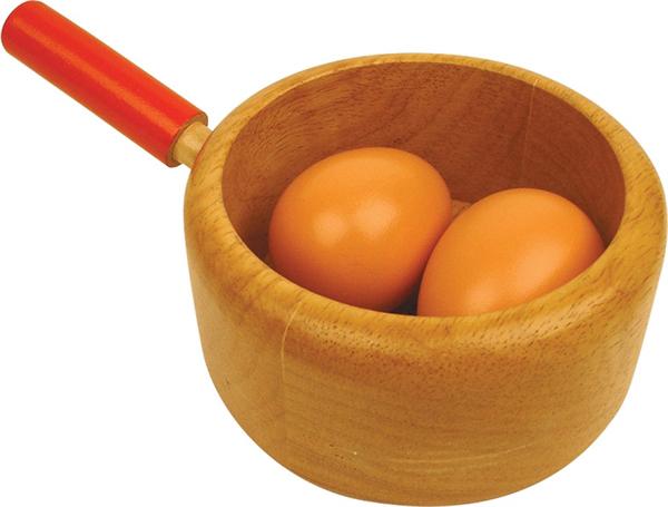 Foto Bigjigs Wooden Pan & Eggs