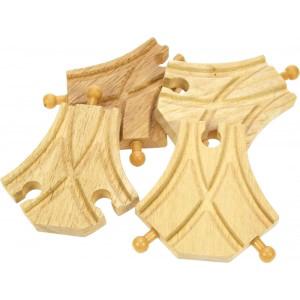 Foto Bigjigs Wooden Rail accessories Curved turnouts