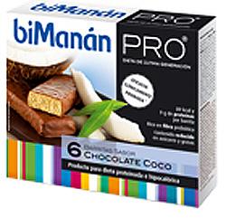 Foto Bimanan - Pro barritas de chocolate coco 6 unds.