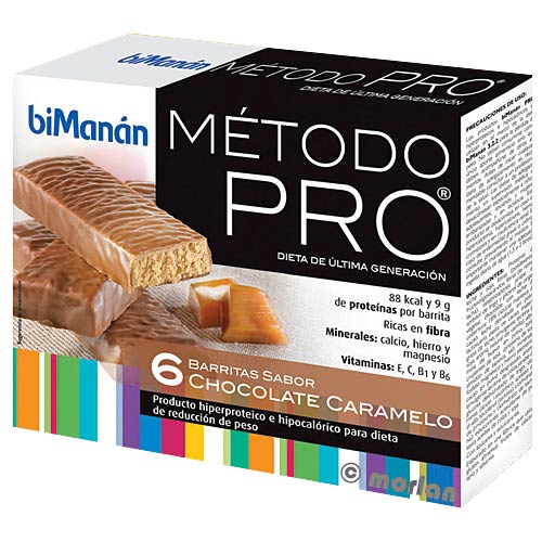 Foto Bimanan pro barritas de chocolate caramelo, 6ud