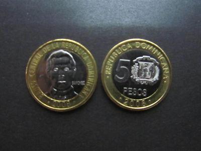 Foto Bimetalica.- 5 Pesos Rep. Dominicana 2008 S/c Unc
