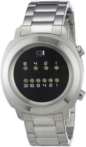 Foto Binary THE ONE Zerone ZE102B2 - Reloj digital de caballero de cuarzo con correa de acero inoxidable plateada - sumergible a 30 metros