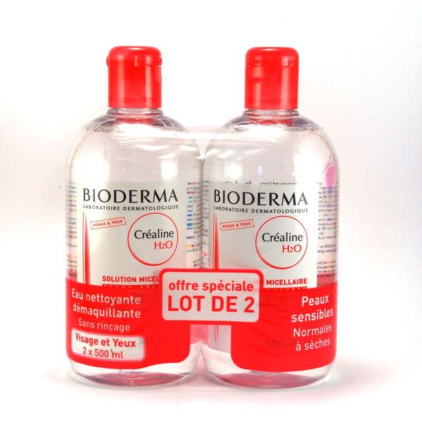 Foto Bioderma Crealine H2O Loción Micelar 2x500ML SIN Perfume