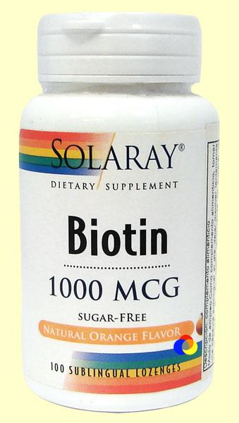 Foto Biotin 1000 mcg - Solaray - 100 cápsulas [076280043549]