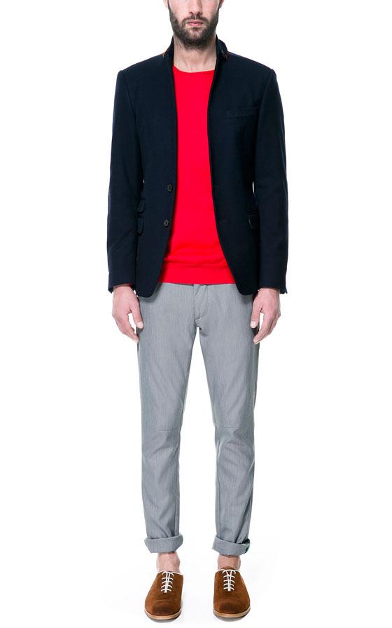 Foto BLAZER WITH CONTRASTING ELBOW PATCHES
