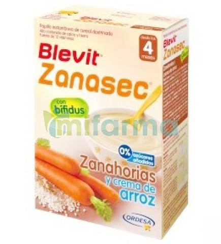 Foto Blevit Zanasec Zanahorias y Crema de Arroz 300gramos 4m+