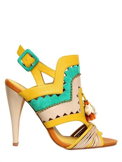 Foto blonde ambition sandalias regata de piel de becerro y gamuza 110mm