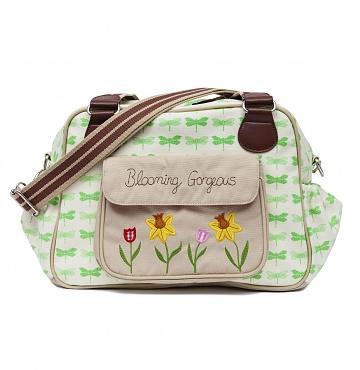 Foto Blooming Gorgeous Tote Green Dragonflies