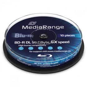 Foto Blu-ray Disc MediaRange BD-R DL 50 GB, 6x de velocidad, en Tarrina, 10 unidades