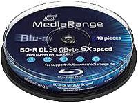 Foto Bluray MediaRange 50GB 10pcs BD-R cake 6x Double Layer