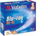 Foto Bluray Verbatim 25GB 5pcs Jew.C 2x Withe Blue Surface