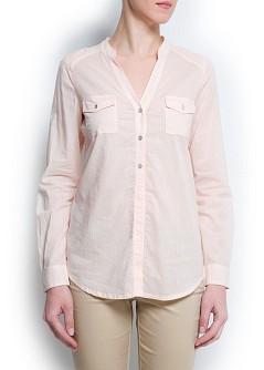 Foto Blusón Algodón rosa palo MANGO