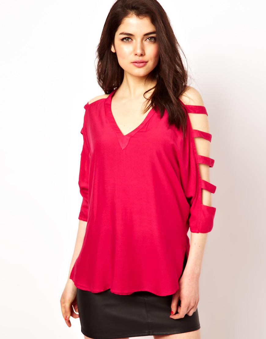 Foto Blusa con mangas abiertas de Boulee Fuschia butter