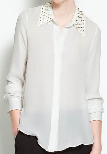 Foto Blusa de gasa-Blanco
