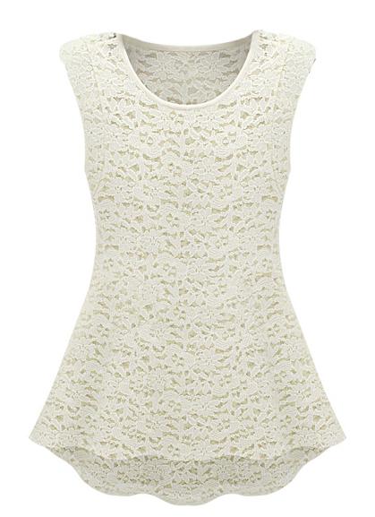 Foto Blusa encaje-Blanco