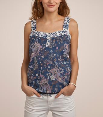 Foto Blusa estampada de tirantes mujer