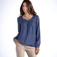 Foto Blusa vaporosa, estampada de lunares - Anne Weyburn