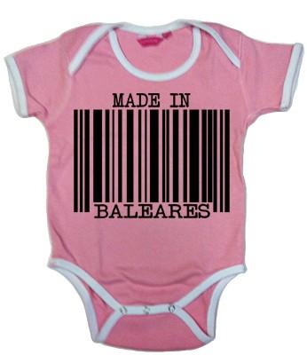 Foto Body bebé bicolor rosa y blanco made in baleares