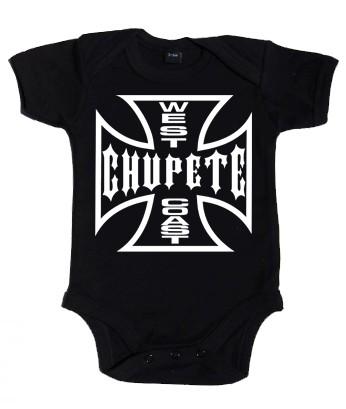 Foto Body bebé negro chupete choper blanco