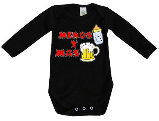 Foto Body bebé negro manga larga menos bibi y mas birras