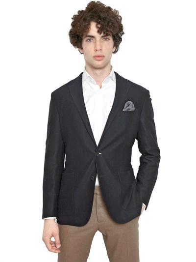 Foto boglioli chaqueta dover de jersey herringbone