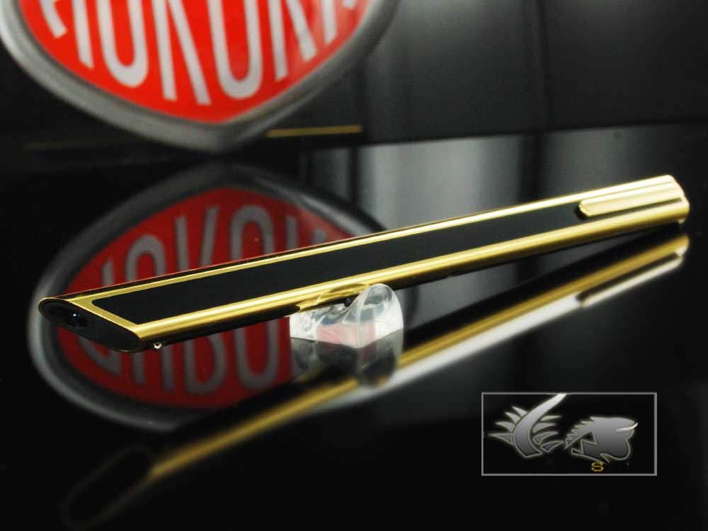 Foto Bolígrafo Aurora Thesi - Diseño Original 1970 - Oro y Laca Negra