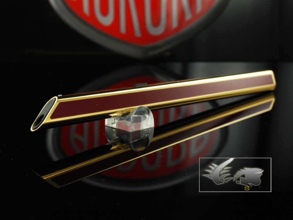 Foto Bolígrafo Aurora Thesi - Diseño Original 1970 - Oro y Laca Roja