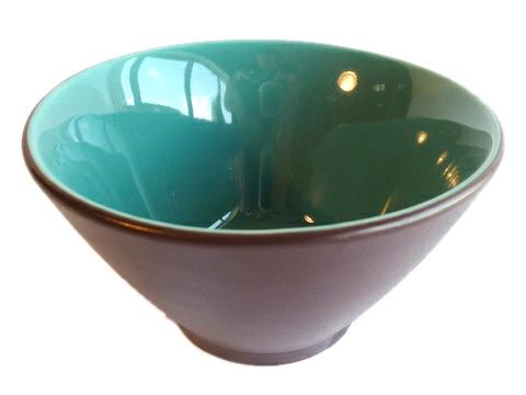 Foto Bol individual cerámica marrón mate y azul