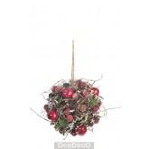 Foto Bola de ramas y follajes artificiales - decoración de navidad