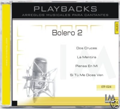Foto Bolero 2 - Tono Mujer - 4 Playbacks Para Cantantes - Backing Tracks