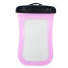 Foto Bolsa universal impermeable con correa para el teléfono iPhone / Celular - Rosa Transparente